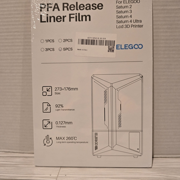 ELEGOO PFA Release Liner Film for 3D Printer - Picture 1 of 12